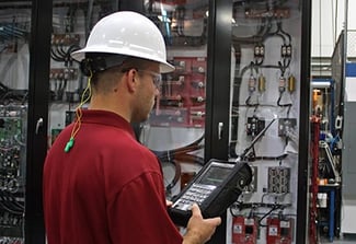 Image of a man conducting a Spectrum Analysis