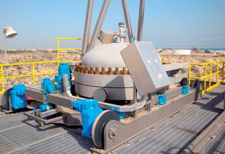 Image natural gas filter towers in the Saudi-Arabian desert