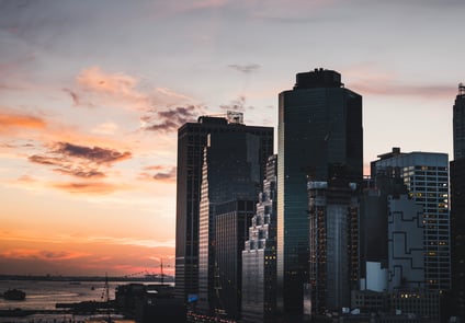Image of City Skyline at Sunset