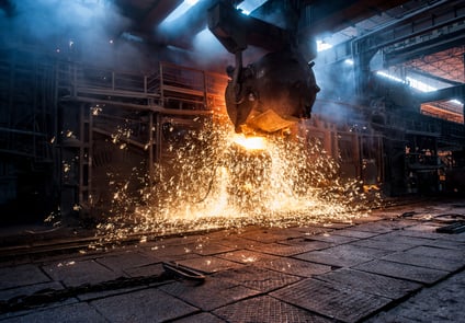 Image of Crane working on Steel Manufacturing Plant