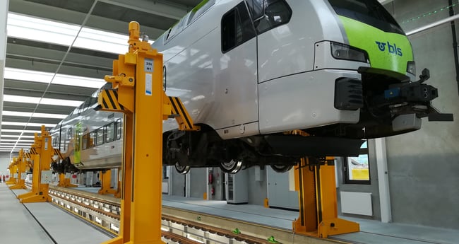 Image of Tube Train on Lifting Jack