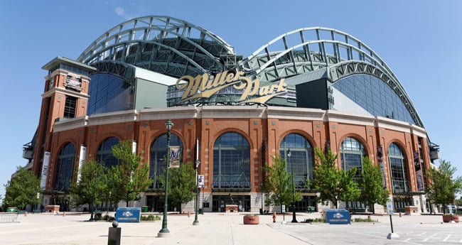 Image of front of Milwaukee Brewers Baseball park