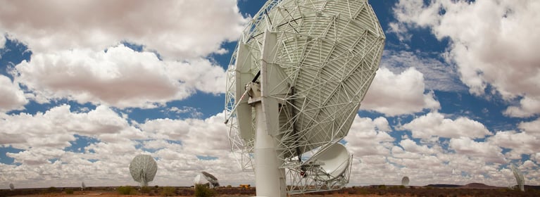 Image of Radio Telescopes in South African Karoo semi-desert