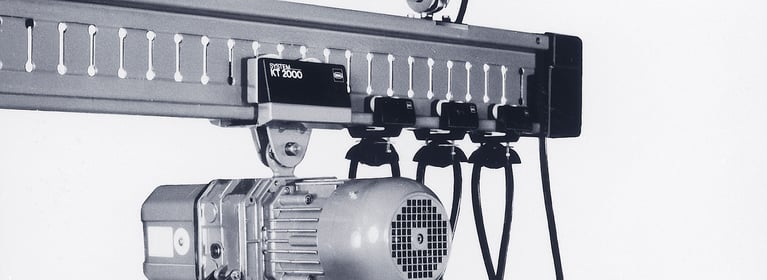 Black and White Image of Developed Crane Technology