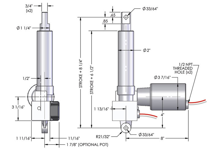 HMPB-250 Series Dimensions